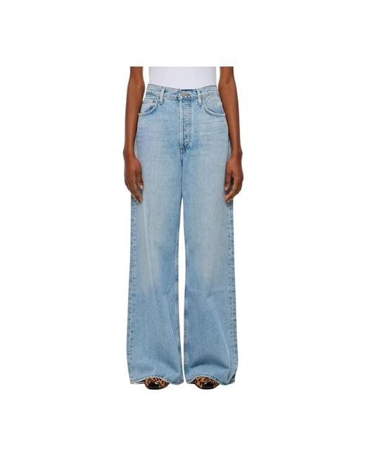 Wide Jeans Agolde de color Blue