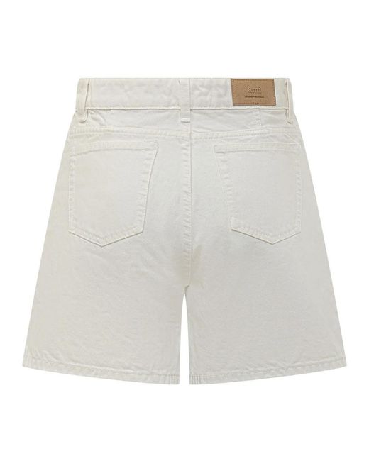 AMI Gray Denim Shorts