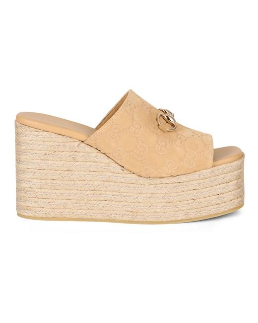 Gucci Natural Wedges