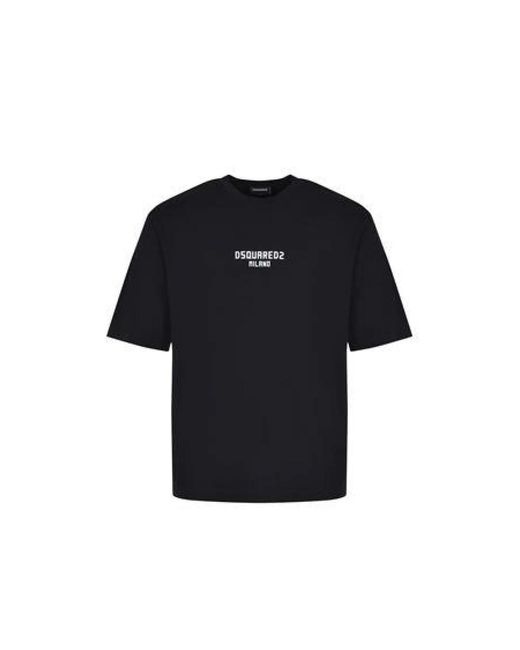 DSquared² Logo T-Shirt in het Black voor heren