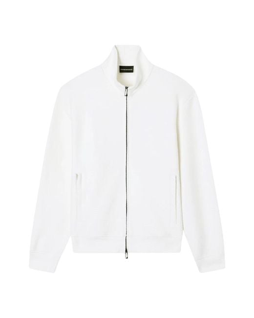 Emporio Armani White Zip-Throughs for men