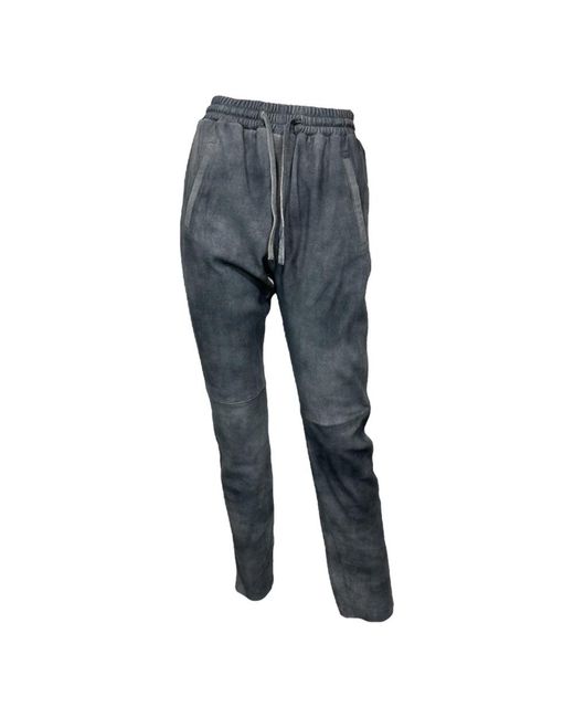 Oakwood Gray Leather Trousers