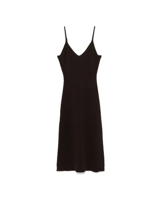 Officine Generale Black Knitted Dresses