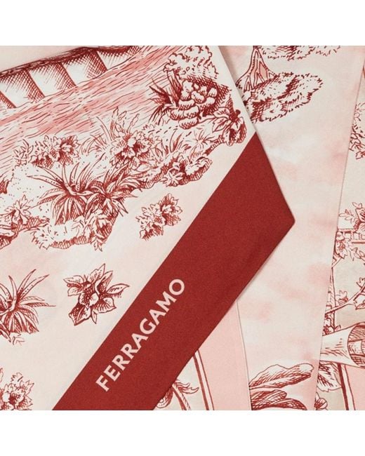 Ferragamo Pink Silk Scarves