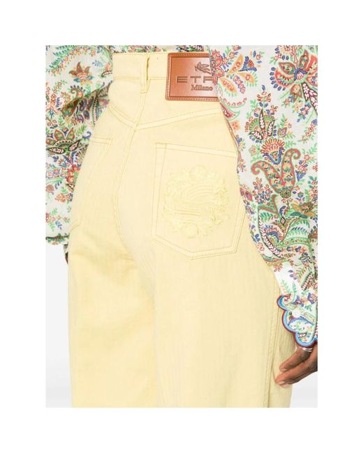 Etro Yellow Wide Jeans
