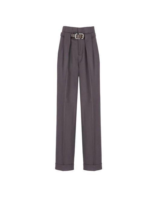 The Attico Gray Wide Trousers