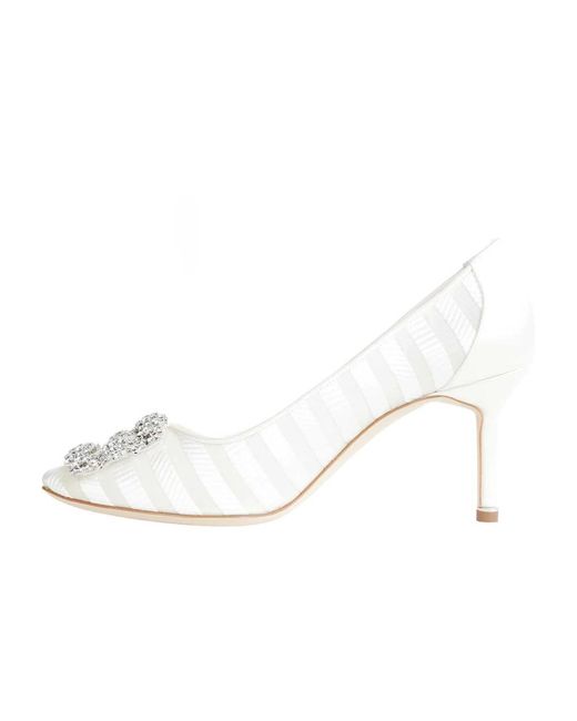 Manolo Blahnik White Pumps