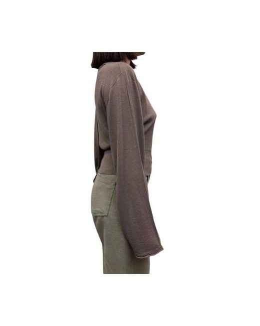 Rick Owens Brown Round-Neck Knitwear