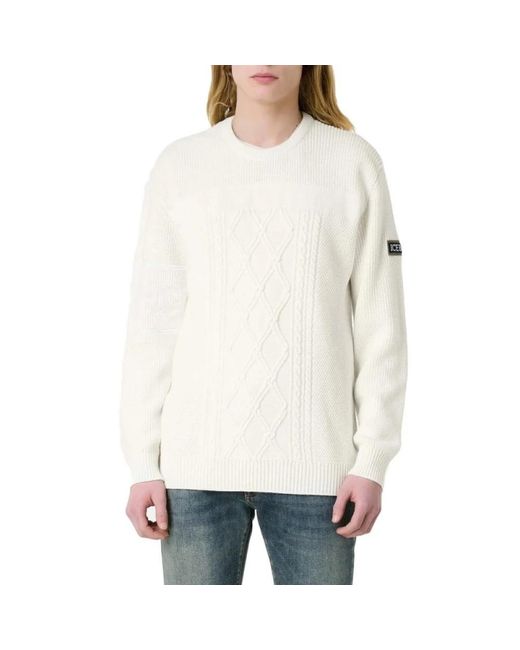 Round-Neck Knitwear Iceberg de color White