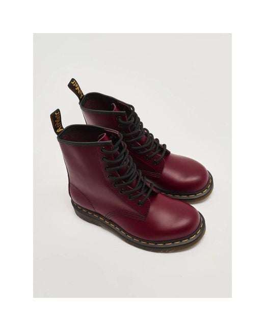 Dr. Martens Red Lace-Up Boots