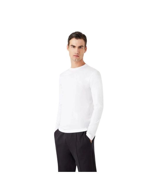 Long Sleeve Tops di Emporio Armani in White da Uomo