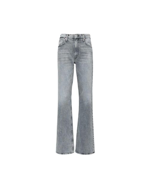 Mother Boot-Cut Jeans in het Gray
