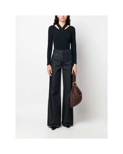 Fabiana Filippi Black V-Neck Knitwear