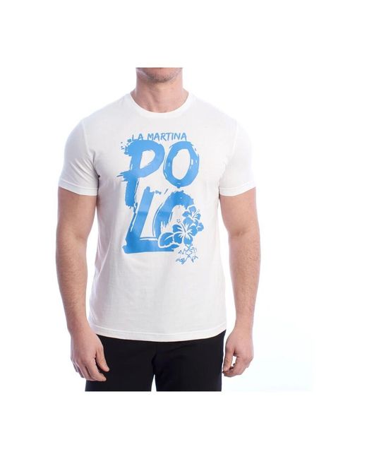 La Martina Polo-Themen Kurzarm T-Shirt in Blue für Herren