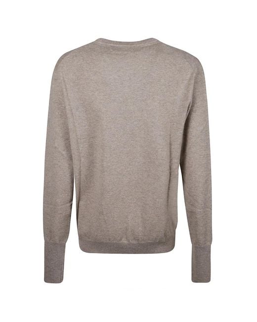 Ballantyne Gray Cashmere Knitwear for men