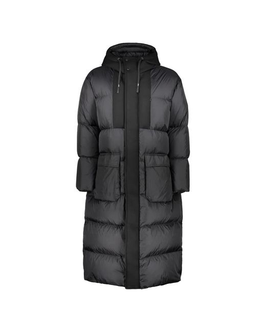 Herno Jassen ,Zwart ,Polyester Gewatteerde Jas Met Capuchon in het Black voor heren