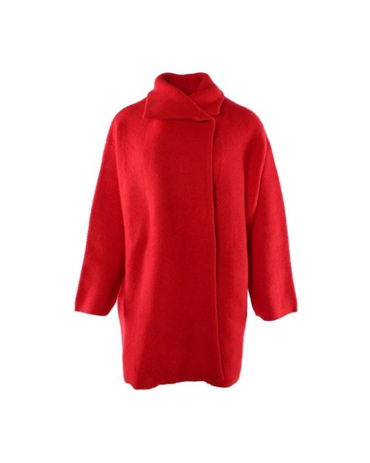 Diane von Furstenberg Red Single-Breasted Coats