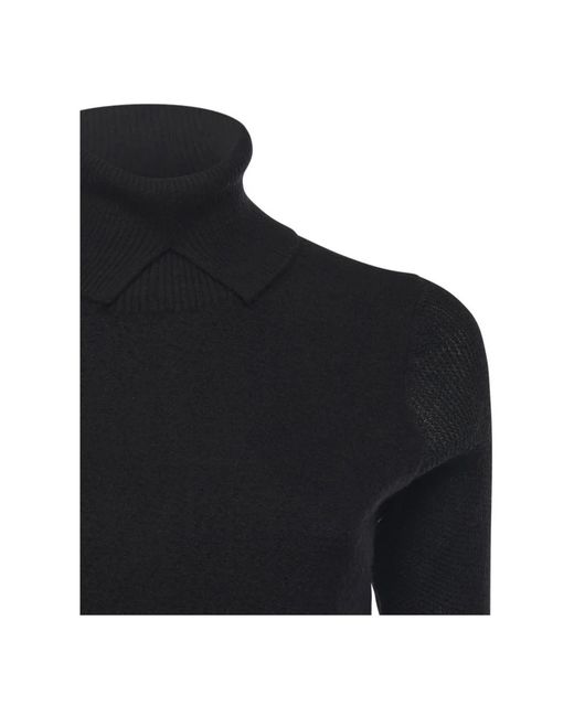 Burberry Truien & Vesten ,Zwart ,Wol Alpaca En Wol Blend Turtleneck in het Black