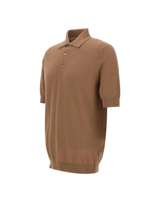 FILIPPO DE LAURENTIIS Brown Round-Neck Knitwear for men