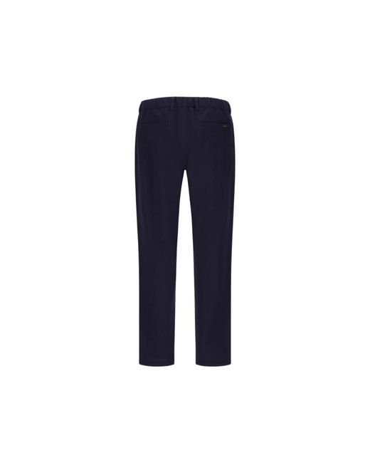 Herno Blue Straight Trousers for men