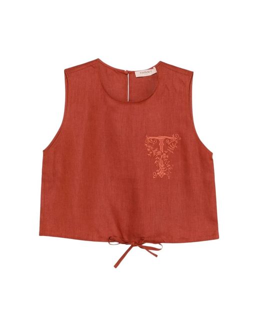 Twinset Red Sleeveless Tops