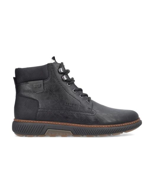 Rieker Black Lace-Up Boots for men