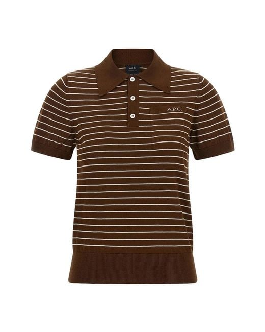 A.P.C. Brown Polo Shirts