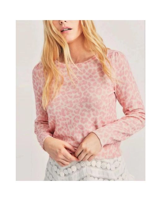 LoveShackFancy Pink Round-Neck Knitwear