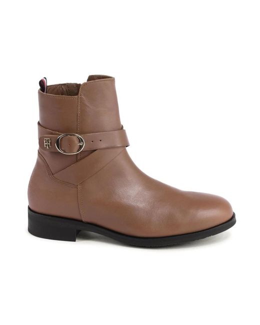 Tommy Hilfiger Brown Ankle Boots