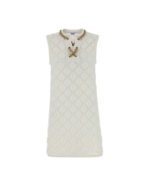 Burberry White Knitted Dresses