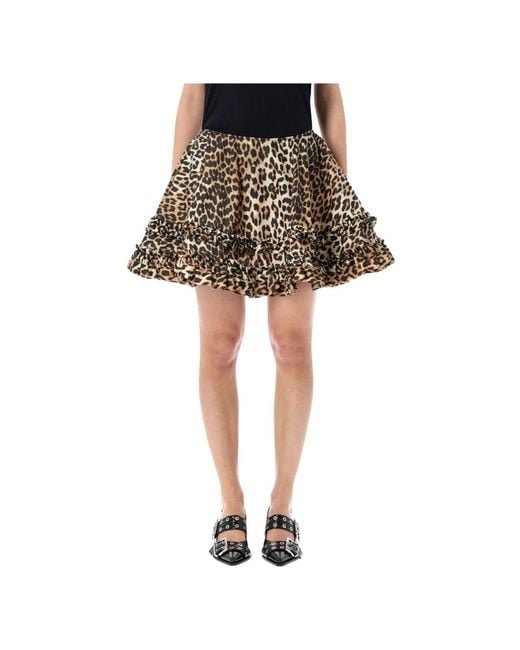 Ganni Black Short Skirts
