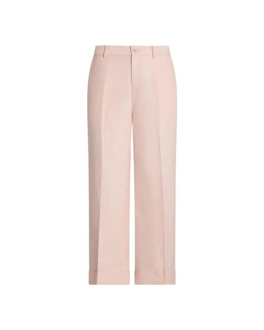 Cropped pantaloni di Ralph Lauren in Pink