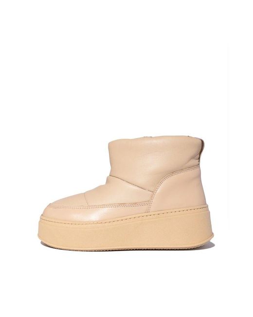 CESARE GASPARI Natural Gepolsterte Knöchelstiefel Mit Gemustertem Futter