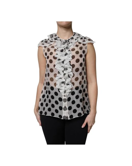 Dolce & Gabbana Gray Blouses