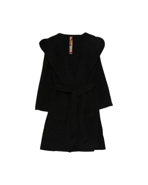 GLOX Black Belted Coats