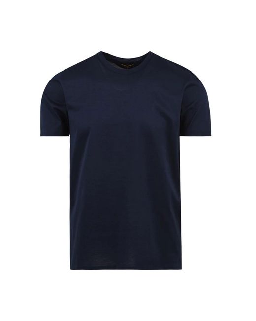 Moorer Tops ,Blauw ,Katoen T-Shirt in het Blue voor heren