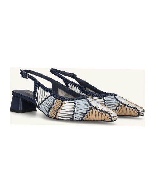 Notre-v Blue D25409 Slingbacks