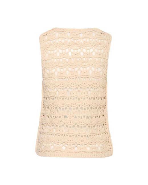 Ichi Natural Eleganter Strick Sandshell Pullover