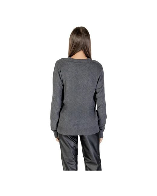 Guess Gray Round-Neck Knitwear