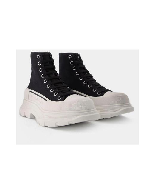 McQueen Black Lace-Up Boots