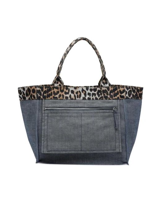 Ganni Blue Tote Bags