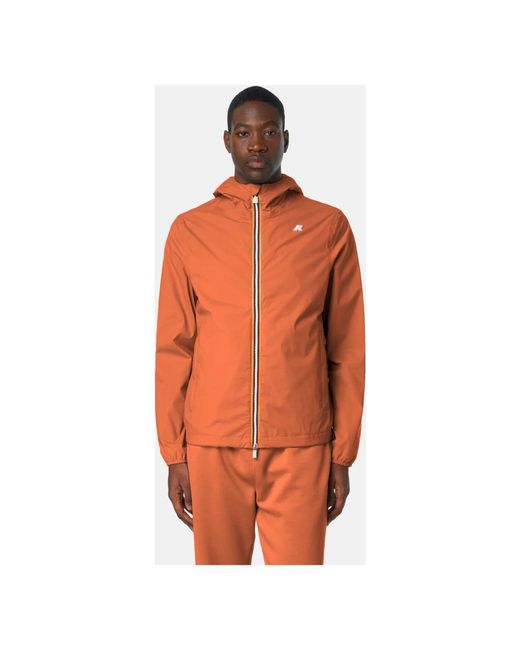 K-Way Orange Rain Jackets for men