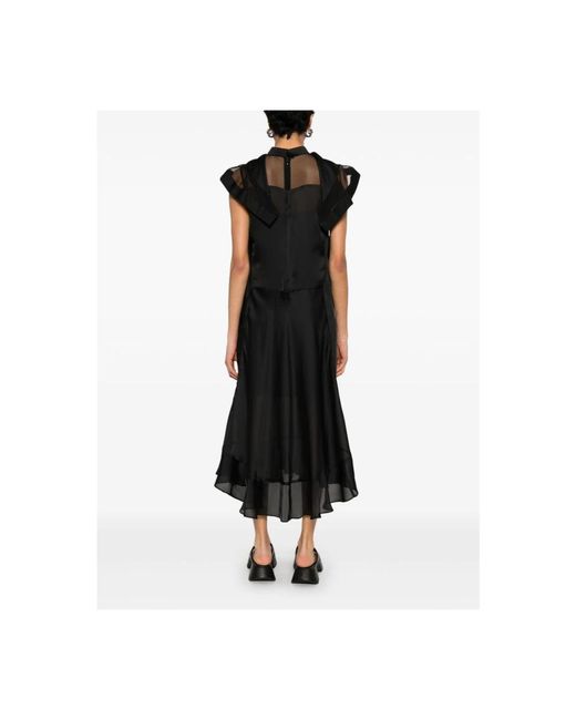 Sacai Black Midi Dress