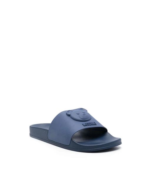Moschino Blue Sliders for men