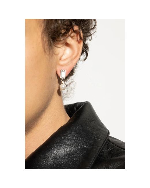 Earrings McQueen de hombre de color White