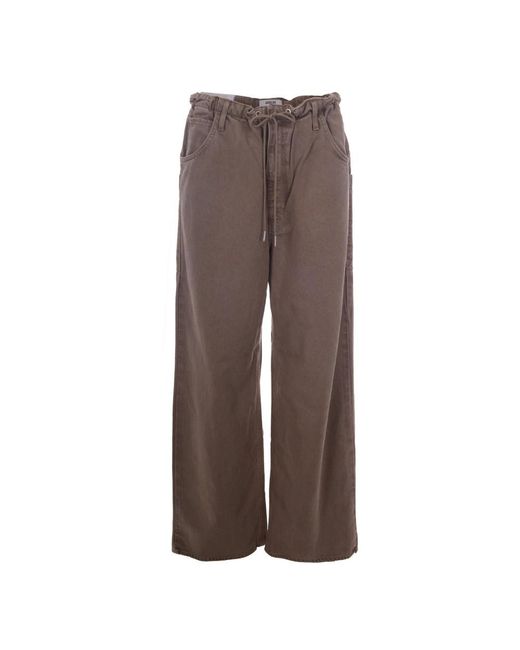 Agolde Wijde Broek in het Brown
