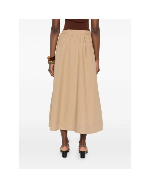 Yerse Natural Midi Skirts