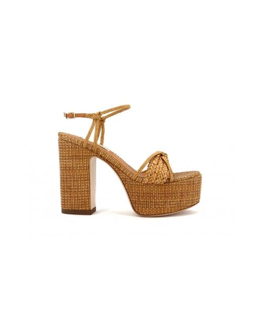 Casadei Metallic High Heel Sandals