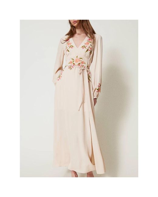 Twinset Midi Dresses in het Natural