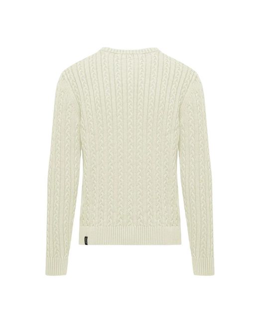 Bomboogie White Round-Neck Knitwear for men